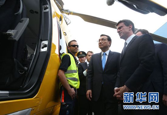 李克强考察中法航空合作项目时强调 让中法合作飞得更快更高更远