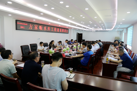 纪道清主持召开方家畈水库工程建设推进会