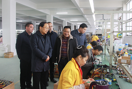 蔡贤忠调研县内重点企业生产用电情况