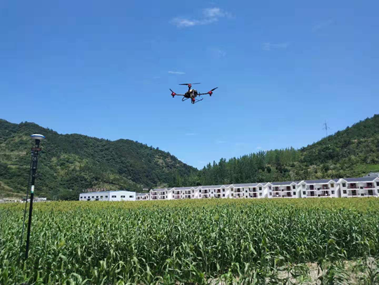 中坝乡利用无人机进行综合性病虫害防治