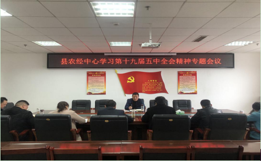 县农经中心 集中学习传达党的十九届五中全会精神