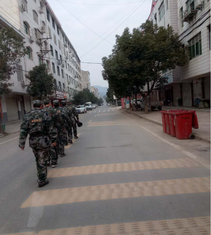 青峰镇：阻击疫情 基干民兵冲锋在前
