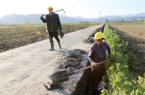 房县清淤渠道保春灌