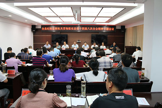 县纪委监委贯彻落实县委十四届八次全体（扩大）会议精神