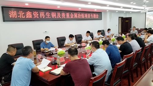 纪道清专题部署鑫资再生铜及贵重金属冶炼项目推进工作