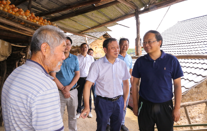 蔡贤忠到青峰镇调研督导脱贫攻坚工作