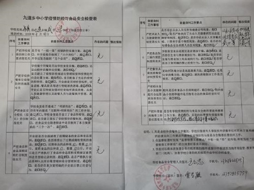 九道乡：开展防疫防控、食品安全大检查