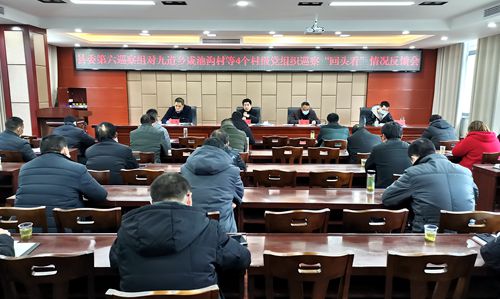 县委第六巡察组向九道乡4个村级党组织反馈巡察情况