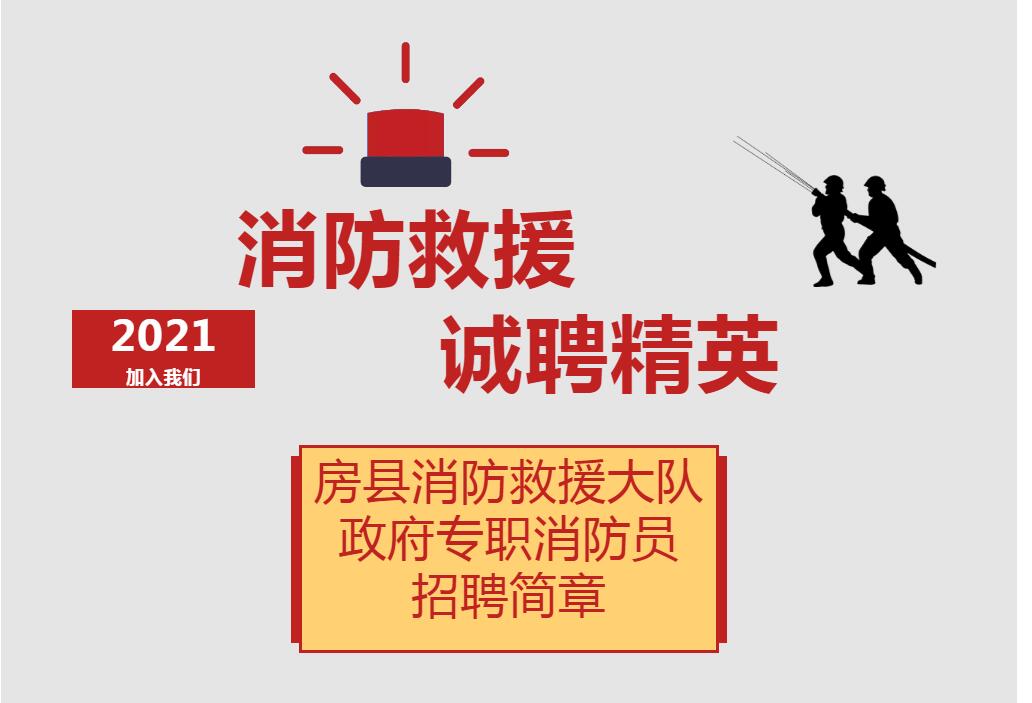 房县消防招人啦！待遇优！高中可报！