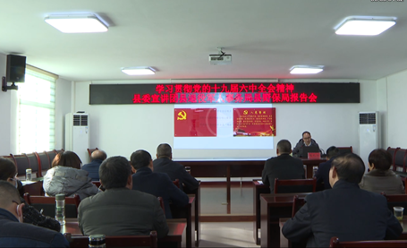 县野保局、退役军人事务局集中组织学习党的十九届六中全会精神