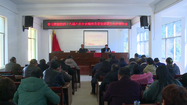 五台乡集中学习贯彻党的十九届六中全会精神