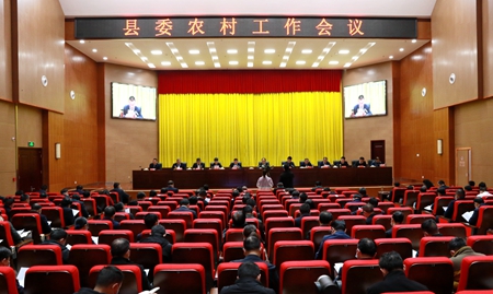 蔡贤忠在县委农村工作会议上强调：全面推进乡村振兴  着力建设农业强县