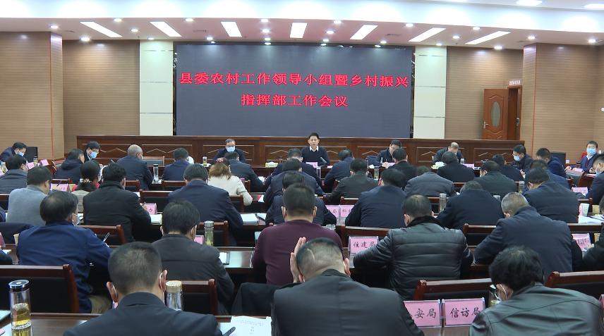 纪道清在县委农村工作领导小组暨乡村振兴指挥部工作会议上强调：稳定接续政策措施守底线抓发展促振兴 全面推进乡村振兴加快农业农村现代化