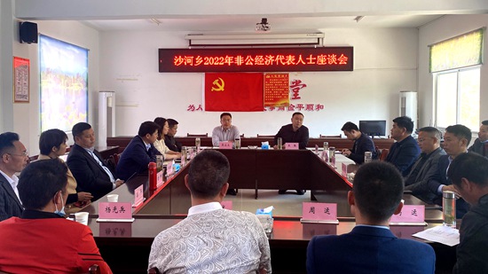 沙河乡与非公经济代表人士共叙情谊共谋发展