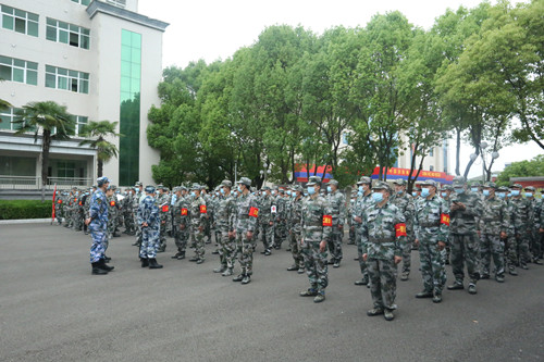 2022年房县基干民兵点验在县武装部举行