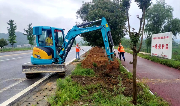 县公路养护中心：绿化公路助力建设“绿色低碳循环发展示范县”