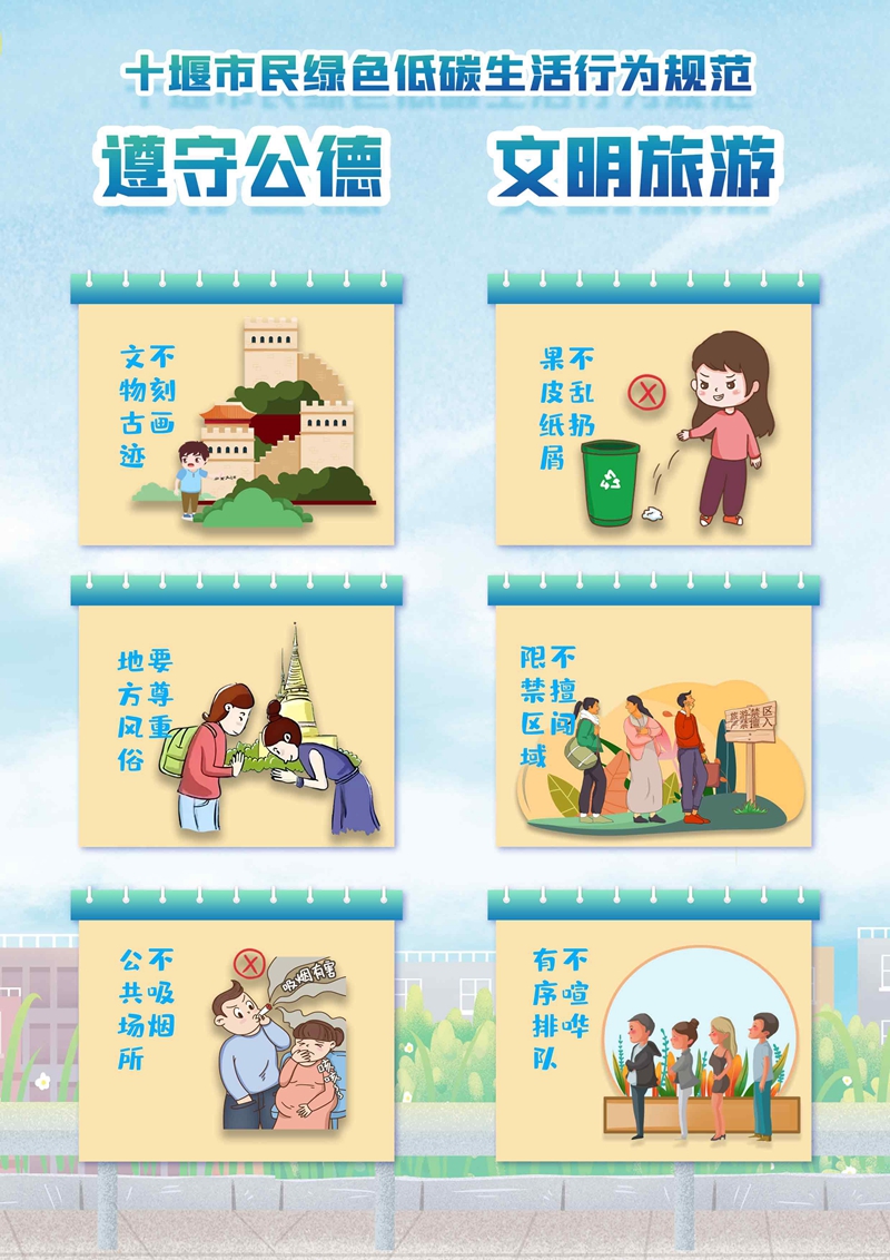 《十堰市民绿色低碳生活行为规范》解读⑤：遵守公德，文明旅游