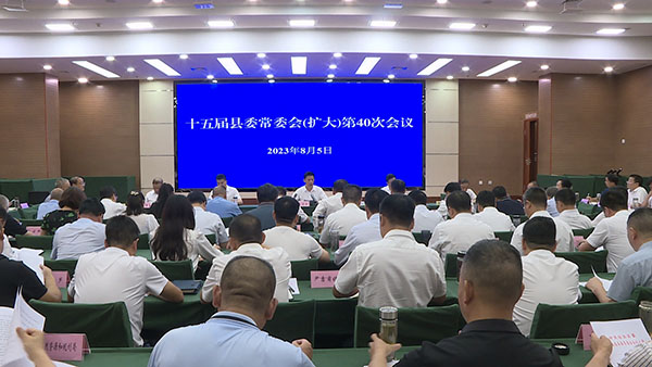 纪道清主持召开县委常委会（扩大）会议：尊重历史 崇尚文化 顺应民意 科学做好道路命名工作