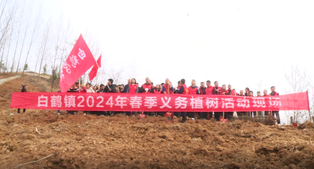 白鹤镇：植树节里种树忙 点点生机添新绿