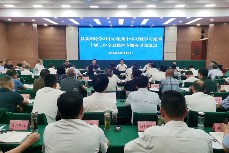 谢晓鸣主持县委理论学习中心组集体学习