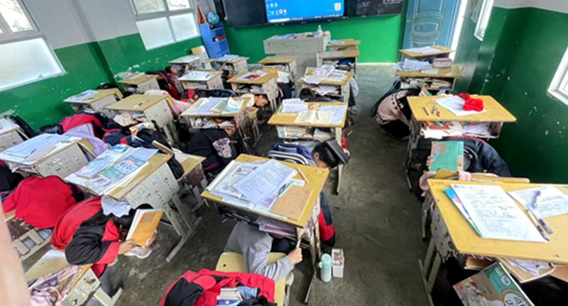 上龛学校：开展防震减灾演练 保障师生生命安全